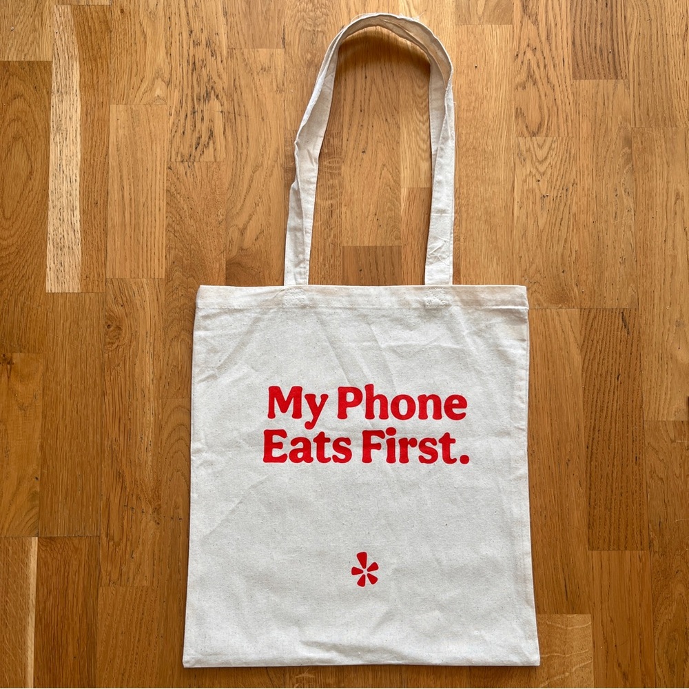 Yelp Phone Eats First Cotton Tote Bag
